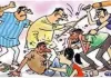 Ballia में दो भाईयों का परिवार आमने-सामने, खूब चले लाठी डंडे