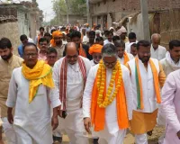 भाजपा प्रत्याशी नीरज शेखर ने विधानसभा फेफना के आधा दर्जन गांवों में किया जनसम्पर्क