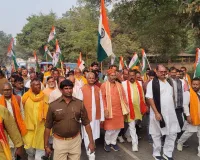 बलिया में पदयात्रा संग 'फेफना खेल महोत्सव' का भव्य आगाज