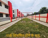 गाजीपुर सिटी स्टेशन : आकर्षण का केन्द्र बनी रेलवे कॉलोनी में खाली पड़ी भूमि, इंजीनियरों की सोच ने बदली तस्वीर