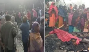 शॉर्ट सर्किट से लगी आग में जिन्दा जले पति-पत्नी और 2 मासूम बच्चे