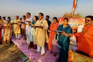 बलिया : मैया तेरी चुनरी पर राम लिख दूं... संस्कार भारती की ओर से नूतन वर्ष का अभिनंदन 