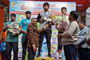 69th National School Wrestling Championship : यूपी के हमजा ने चंडीगढ़ के जसकरन प्रीत सिंह को दी पटकनी, जीता स्वर्ण