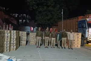 बलिया पुलिस ने पकड़ी 75 लाख की अंग्रेजी शराब, तस्कर गिरफ्तार