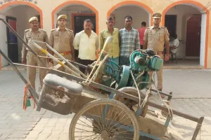 बलिया में गौशाला से चोरी का पम्पिंग सेट बरामद, तीन गिरफ्तार